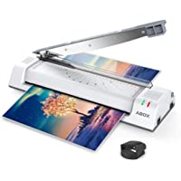 Los mejores  - ABOX Plastificadora A3 A4 A5 A7- OL381 Máquina para Plastificar con Redondeador de Esquina- Caliente y Frío de 250 mm…